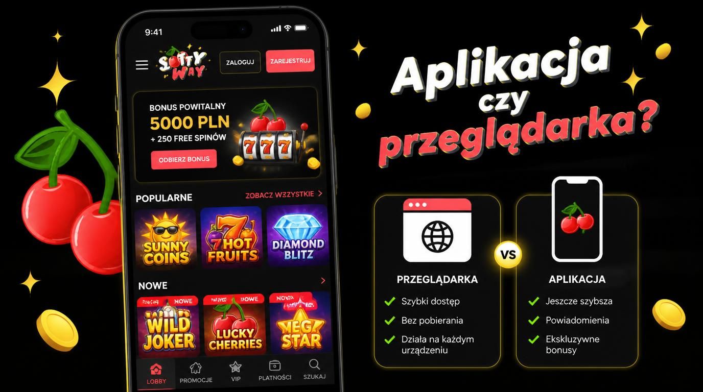 Porównanie aplikacji kasyna i wersji przeglądarkowej na smartfonie